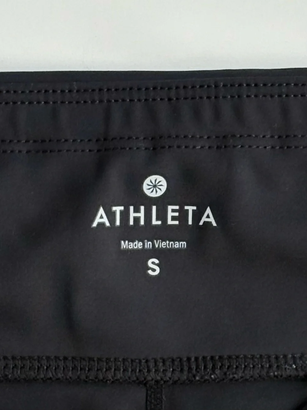 Athleta Black Full Length Silver Shine Strip Leggings. Women’s Size Small